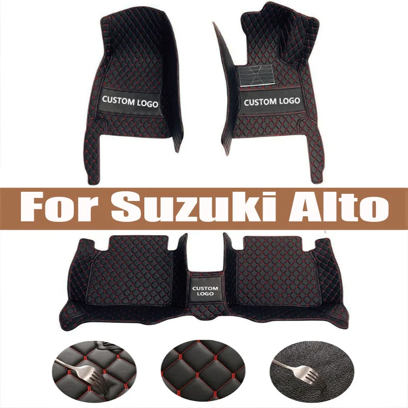 Car Floor Mat For Suzuki Alto HA36S 2015~2021 Anti-dirt Pad Carpet Leather Rugs Tapete Automotivo Para Carro Accessories
