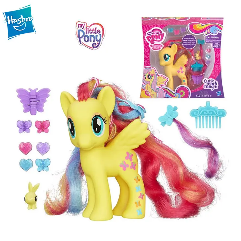 

Hasbro My Little Pony Fluttershy Friendship Magic Genuine Anime Action Figure Collectible Model Cute Dolls Kids Birthday Gift