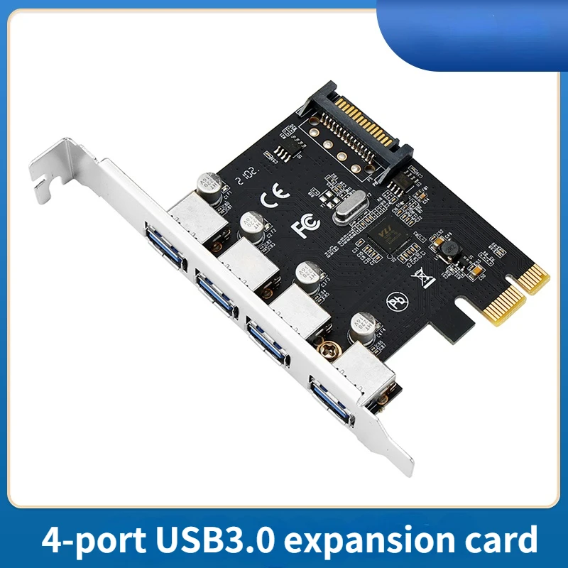 

4-портовая плата расширения Usb PCIE на USB3.0 адаптер карты к жесткому диску Sata источник питания PCIE USB