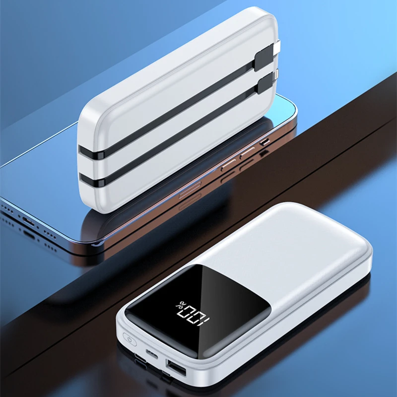 

Внешний аккумулятор со встроенным кабелем, 10000 мАч