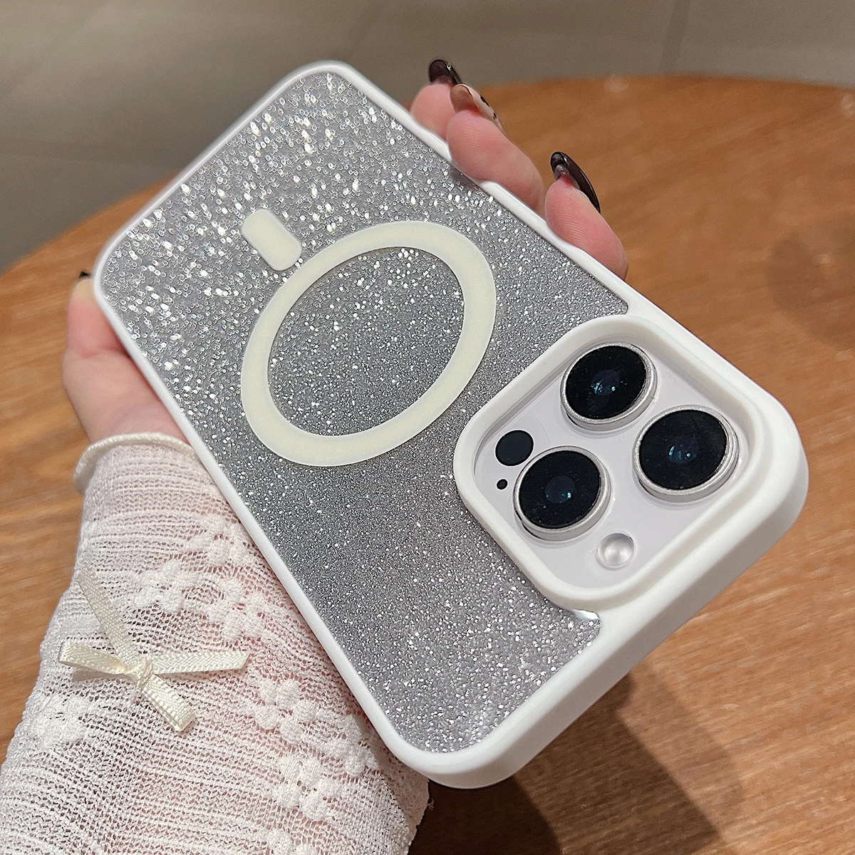 Магнитный чехол для телефона с флэш-картой iPhone 14 15 16 Plus 12 13 Pro Max Magsafe поворотный