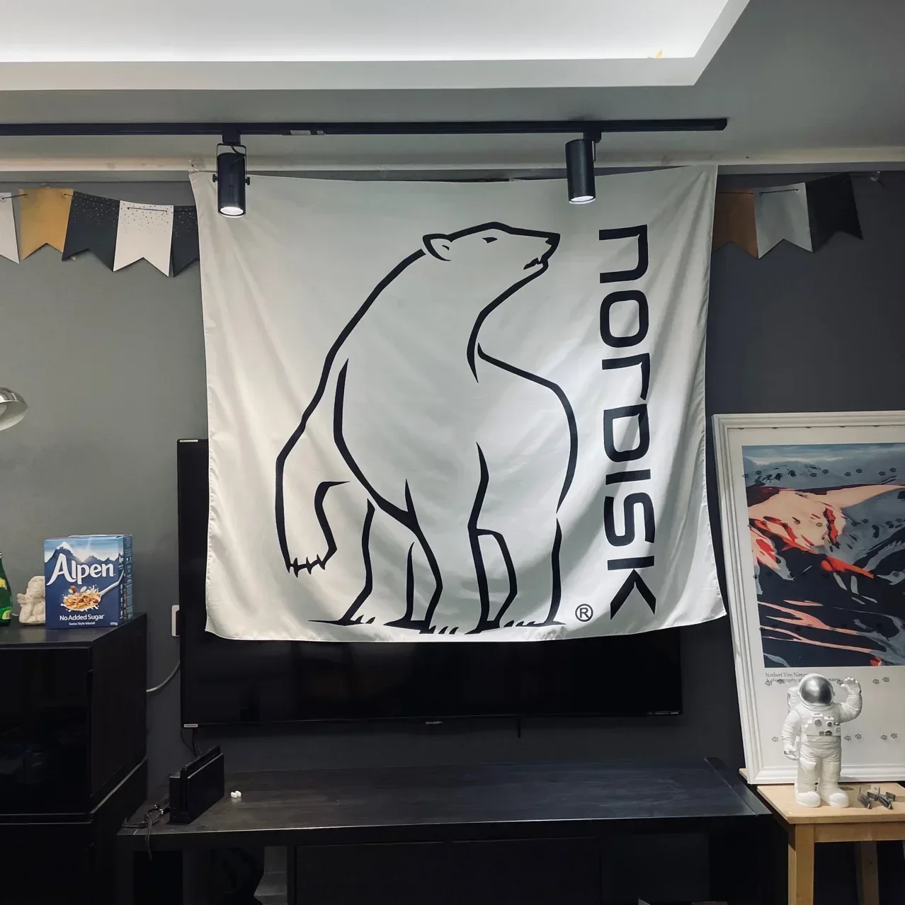 Домашний декор настенная подвеска белый медведь принт домашний гостиная