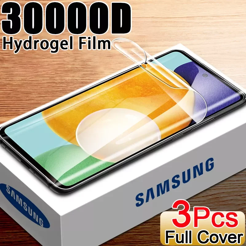 

3PCS For S22 Ultra Full Cover Screen Protector For Samsung Galaxy S21Ultra A51 A72 A52 S A12 A32 S10 S20FE Plus 5G Hydrogel Film