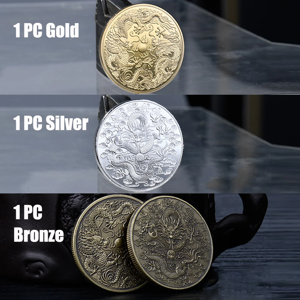 

Коллекционная монета "Двойной Дракон" Nafu