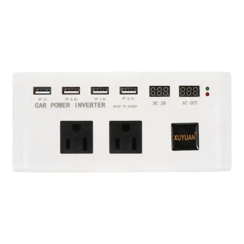 

1 шт. автомобильный инвертор, прочный синусоидальный преобразователь, преобразователь постоянного тока 12 В в 220 В переменного тока, адаптер ...