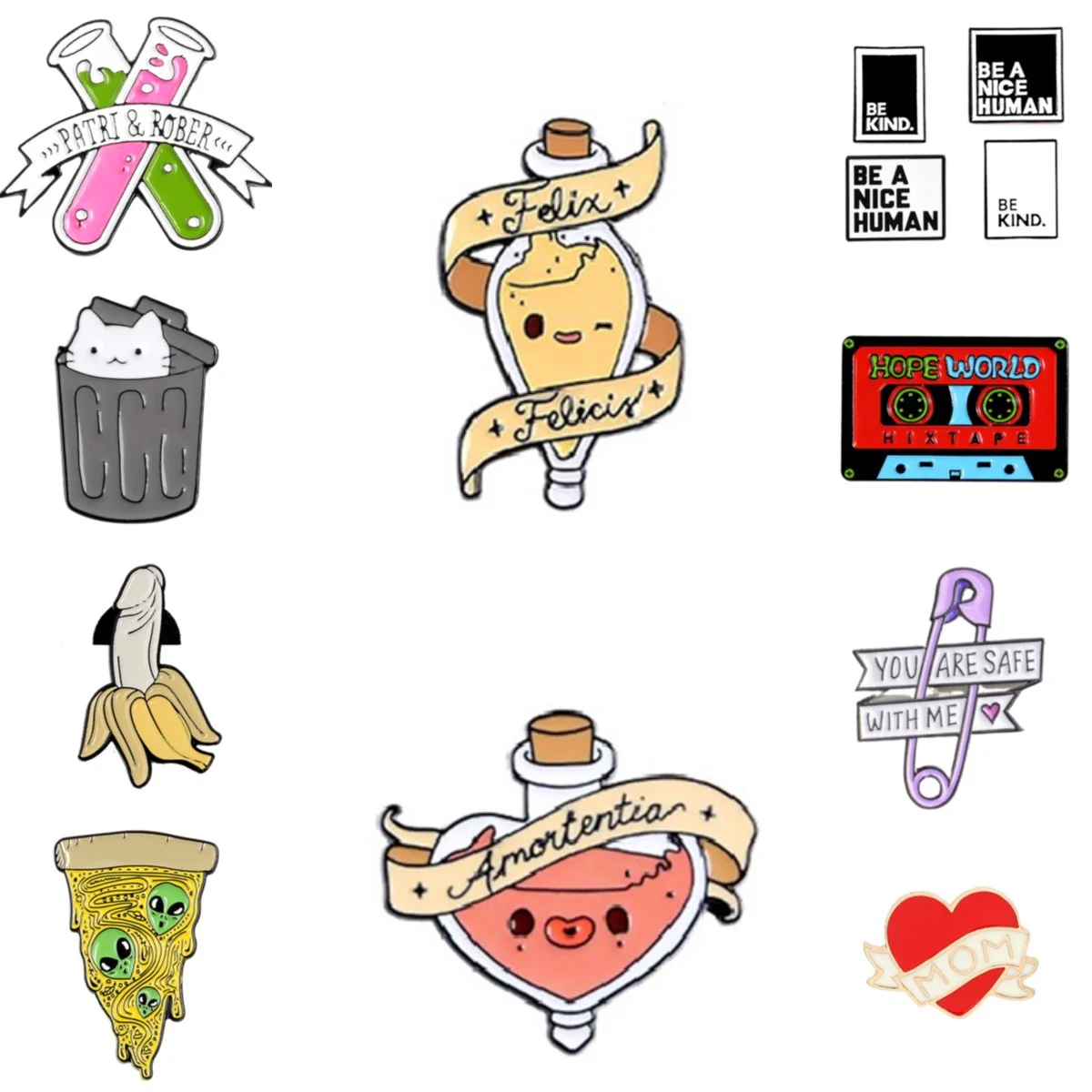 

Креативная мультяшная эмалированная заколка, модная только Волшебная брошь, забавные значки, мое сердце также горит там