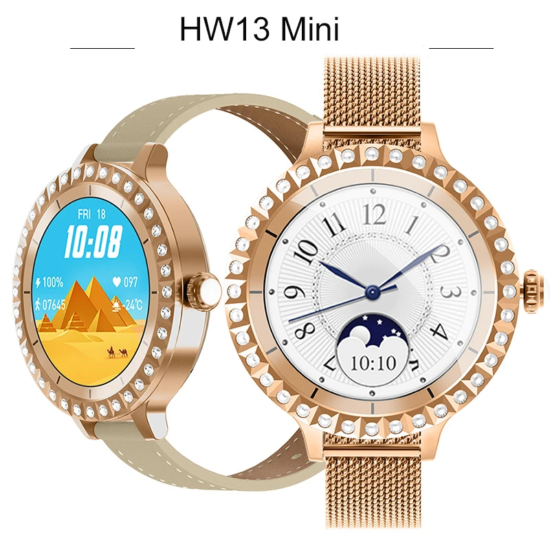 2023 HW13 Mini SmartWatch Women with 1.35" screen With 2 Watchbands Bluetooth-Call heart rate Sport fitness Smartwatch 1