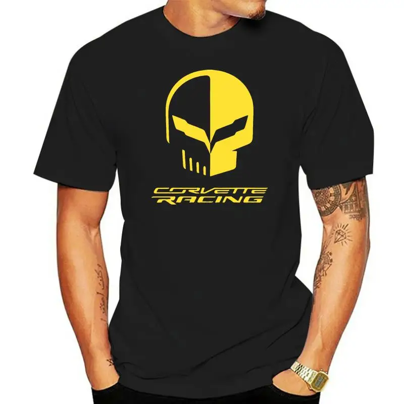 

Черная футболка Corvette C7.r Jake Skull Racing's Mascot Gt1 C5-r Race