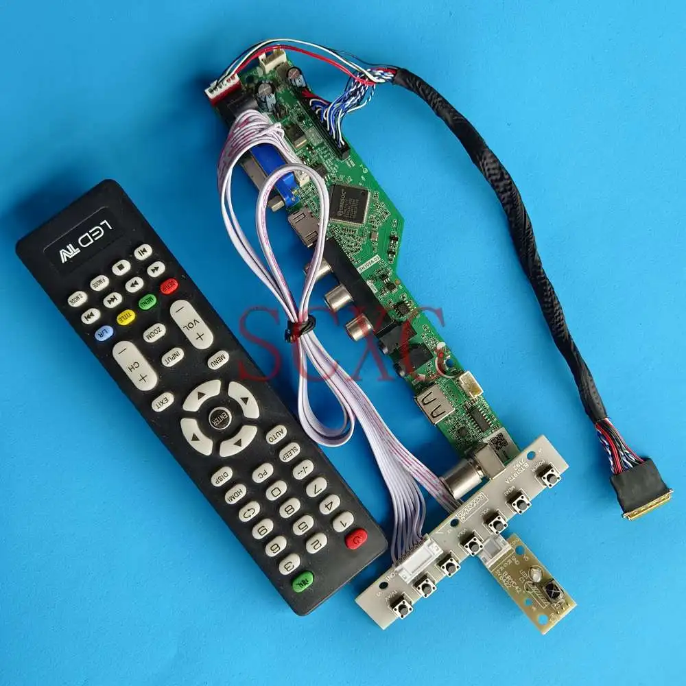 

LED LCD Driver Control Board Kit Fit LP133WH2-TLM4 Matrix 40 Pin LVDS USB HDMI-Compatible VGA AV Analog TV Signal 13.3" 1366 768