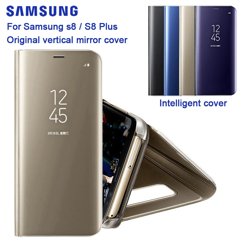 

Original Mirro Cover Clear View Phone Case EF-ZG955 For Samsung Galaxy S8 G950F G950U S8 Plus G955F G955U Rouse Slim Flip Case