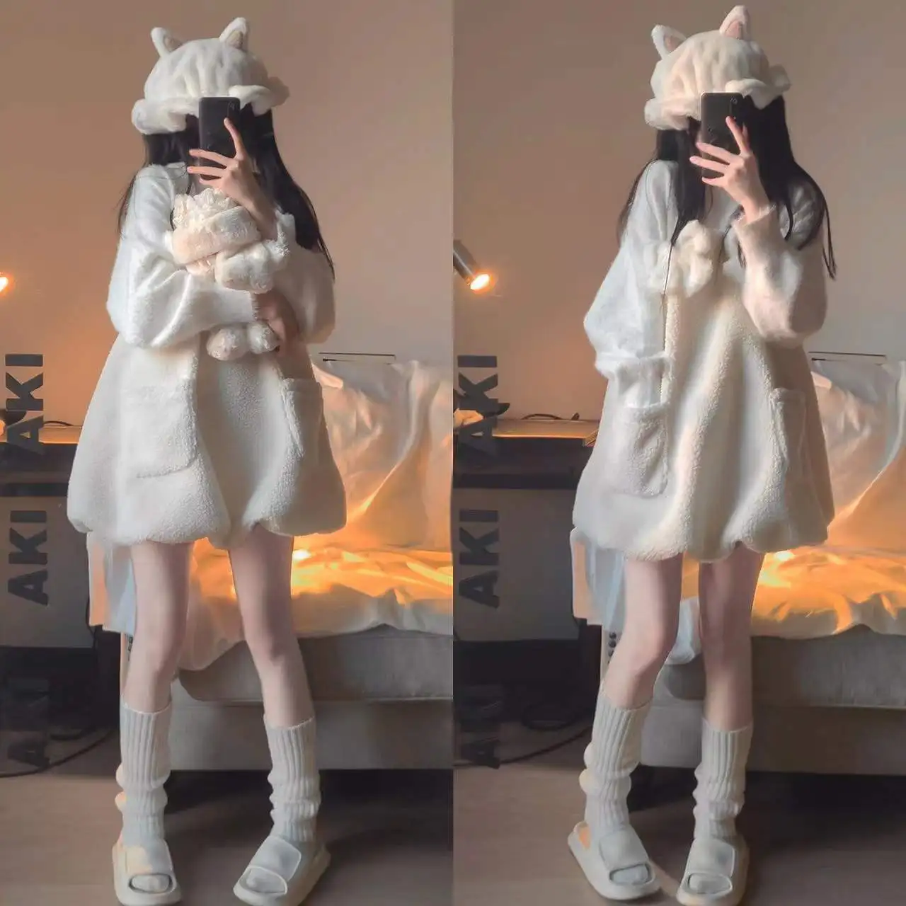 Осенне-зимняя Мягкая юбка coalfall baa с овечьими цветами Милая из искусственной