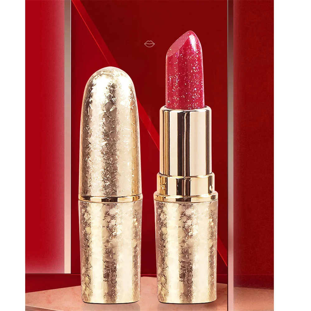 

Glitter Star Lipstick Waterproof Pearlescent Lipstick Temperature Changing Color Long Lasting Nude Makeup Moisturizing Lip Gloss