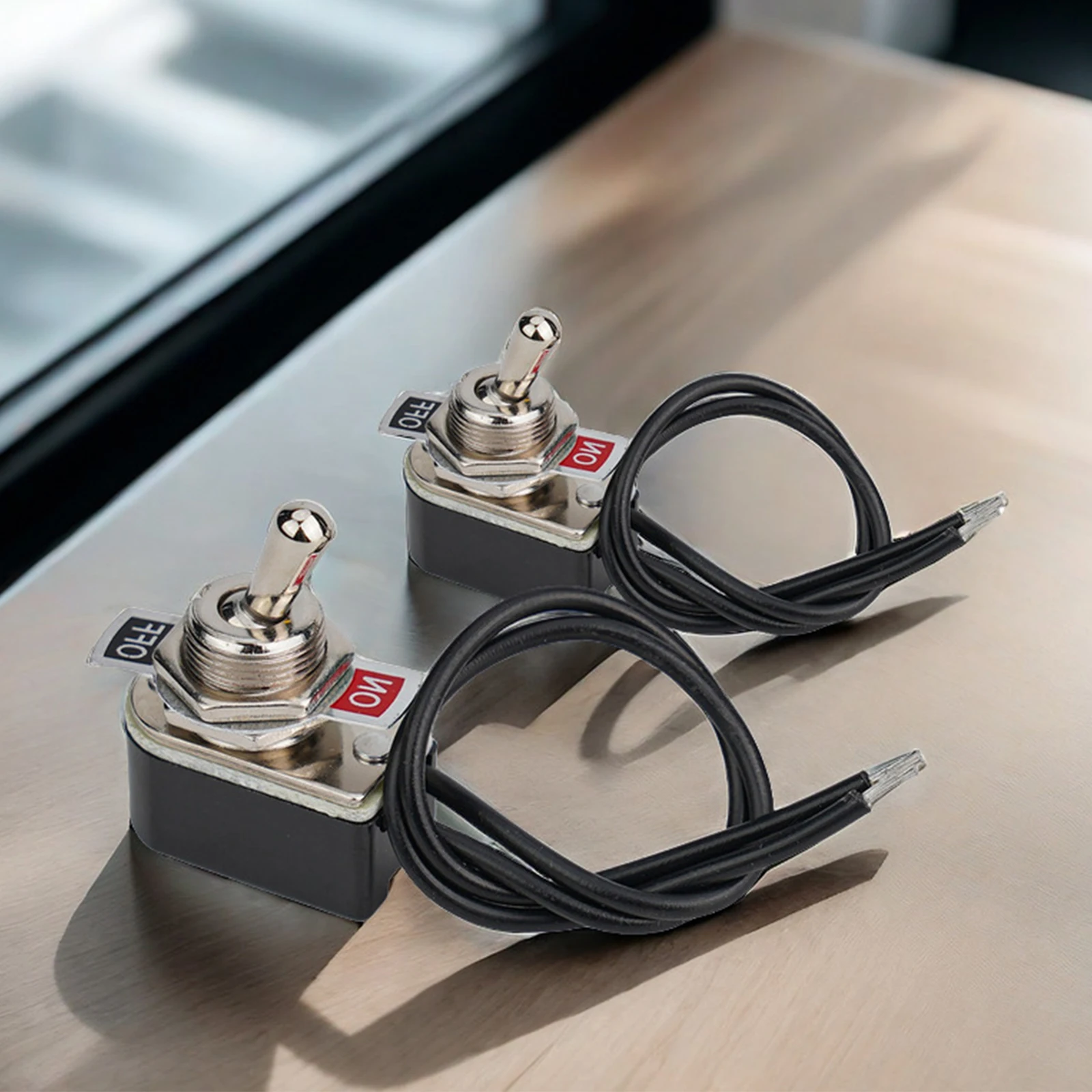 SPST 6A Xtoggle Switch 125V 50M Черный Серебристый Тумблер ON OFF Проводной переключатель с