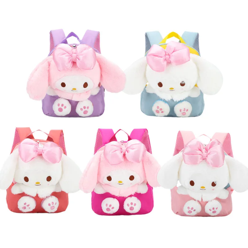 

Милый мультяшный плюшевый Игрушечный Кролик Mymelody, плюшевый рюкзак, мягкий рюкзак, плюшевый рюкзак, подарок для девочек