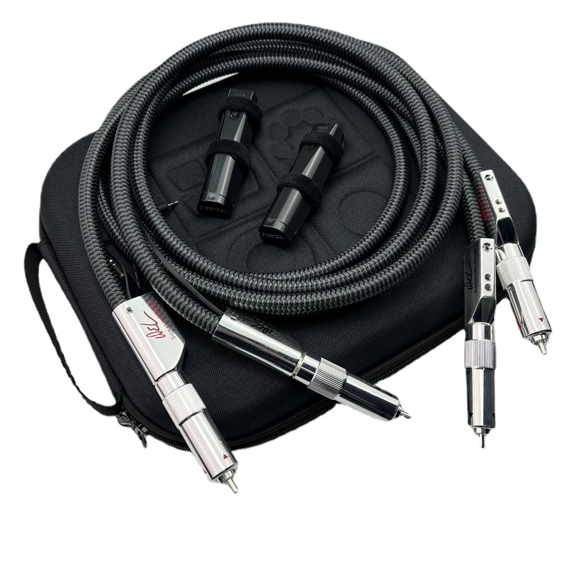 

Hi-end WEL Signature Series RCA Cable PSS Silver HiFi Audio Interconnect Line Cold-Welded Gun Plug