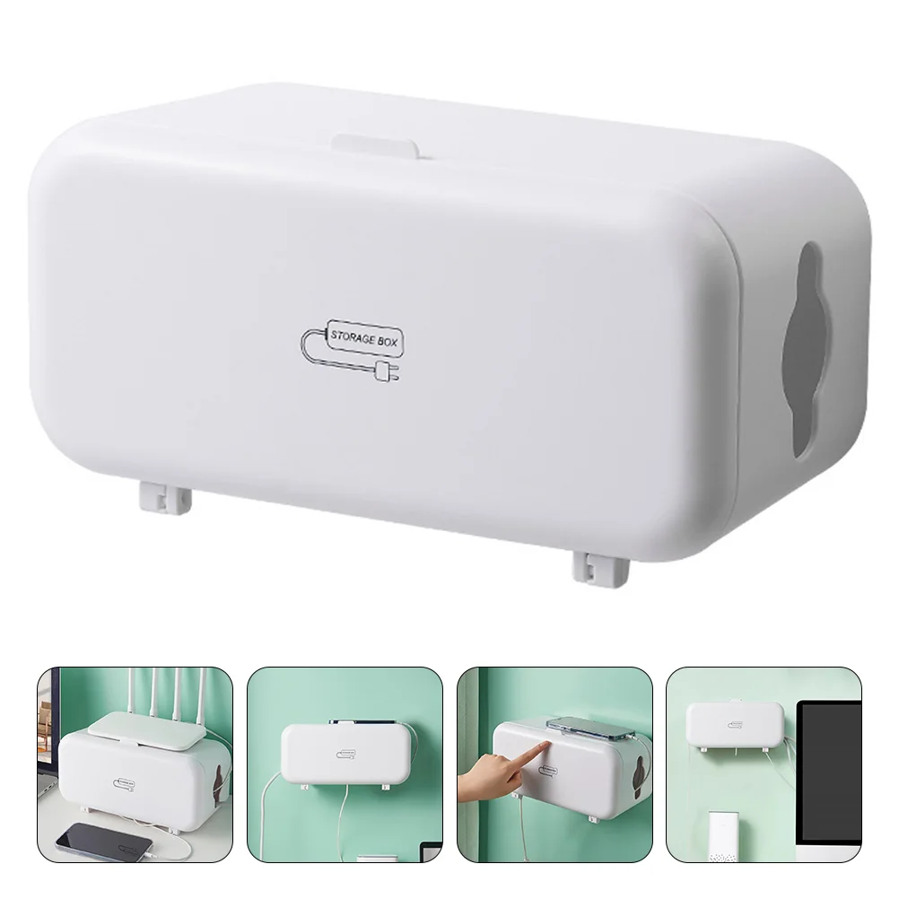 

Box Cable Cord Organizer Power Cover Wire Hider Storage Concealer Organiser Case Arrangement Plug Wall Protector Surge Holder