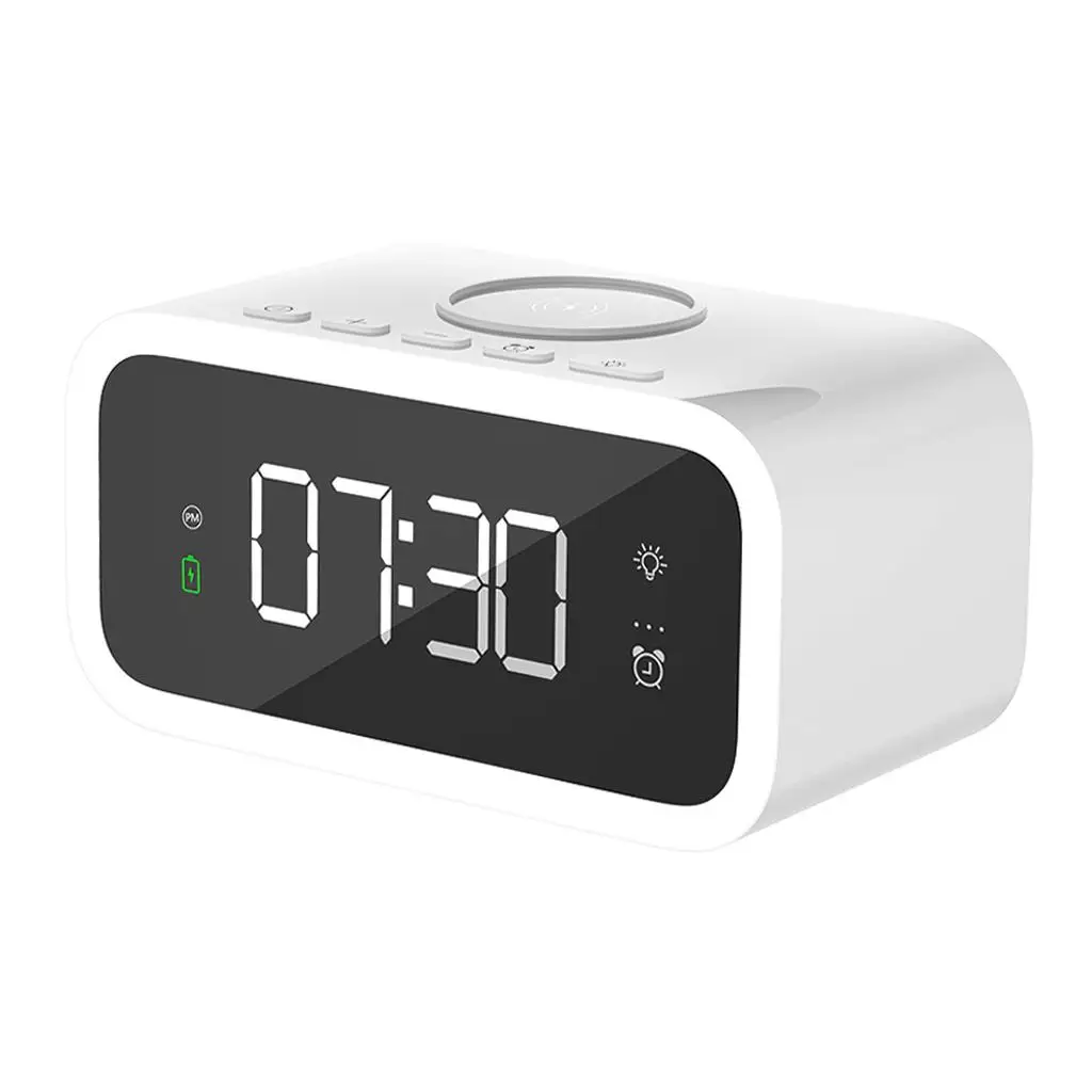 

Современный цифровой Будильник беспроводной зарядный светодиодный usb-порт для спальни