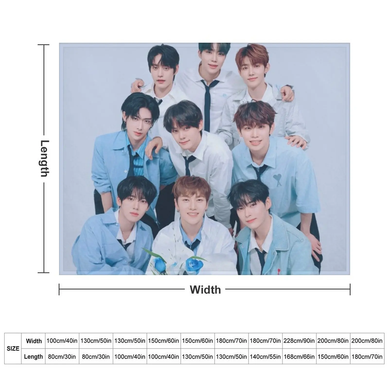 Zerobaseone (ZB1) Плед Утяжеленные теплые одеяла для диванов