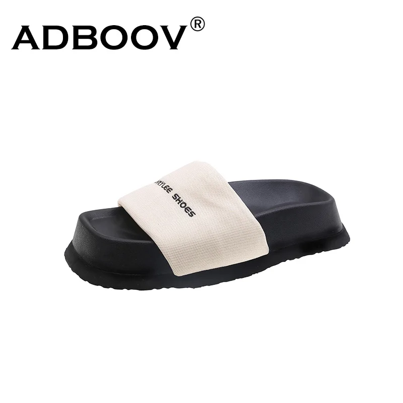 

ADBOOV Ladies Highteen Sandals 5cm Thick Sole Womens Fashion Slippers High Increasing Woman Flip Flops