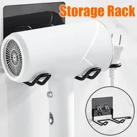 stainless steel hair dryer holder punch free wall mounted hair dryer storage rack bathroom organizer hooks shelf accessories
