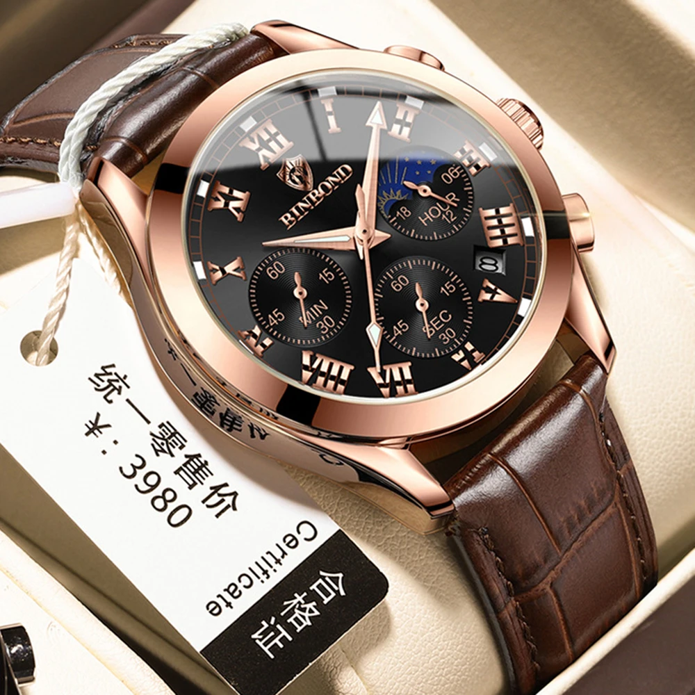 

Men's Watches 2023 New Selling Brand Multifunctional Wristwatch 30M Waterproof Luminous Male Clock Fashion Luxury Watch for Men