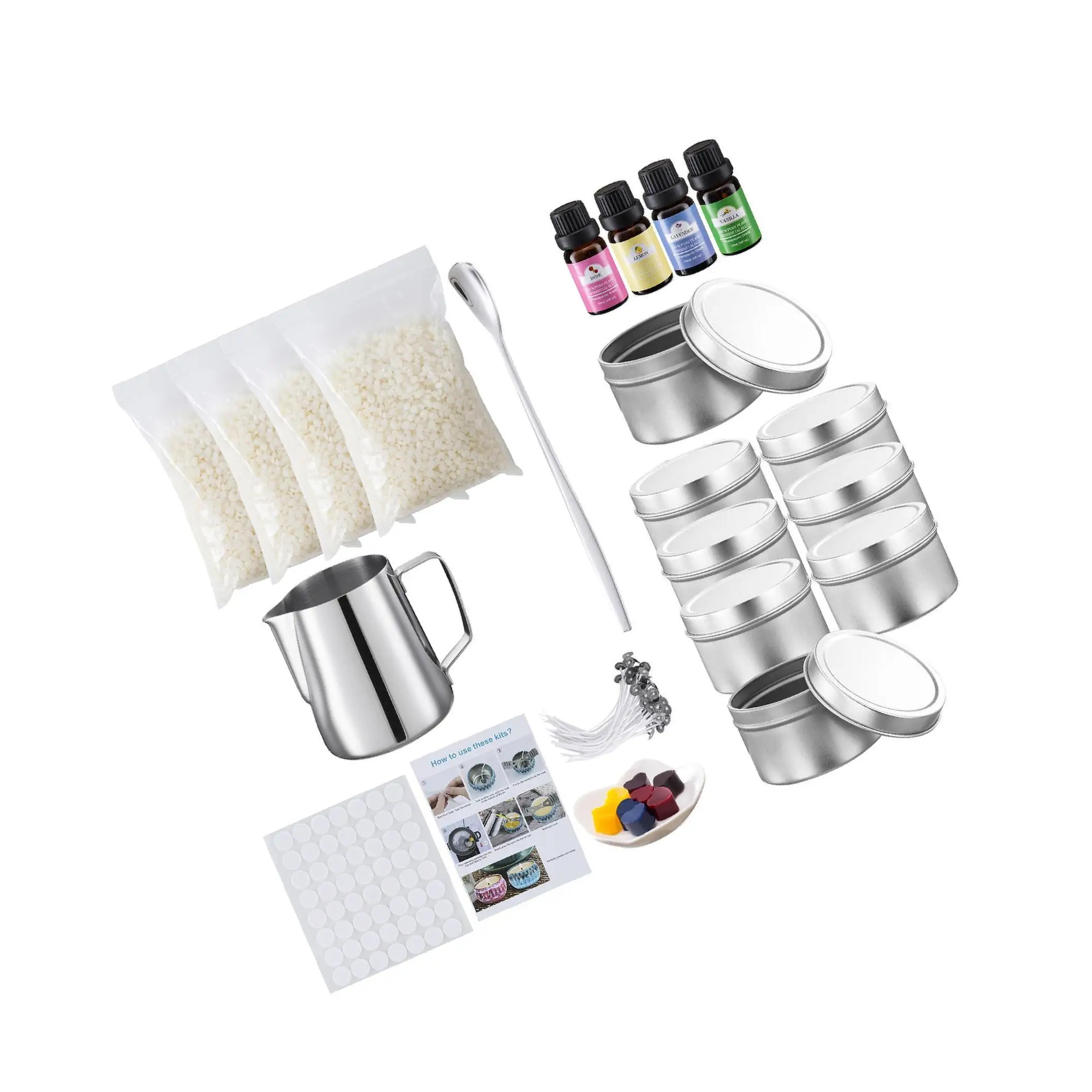 

Candle Making Kit Beginner Make Supplies Dyes Tins Tealight Crafting Tools