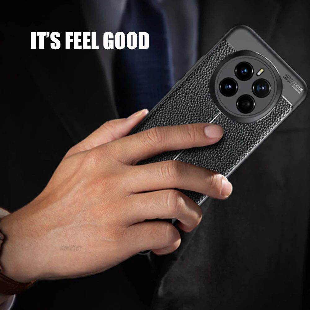 Чехол для HONOR MAGIC 7 PRO/MAGIC7 с узором личи кожаный мягкий чехол из ТПУ MAGIC7PRO Classic Business