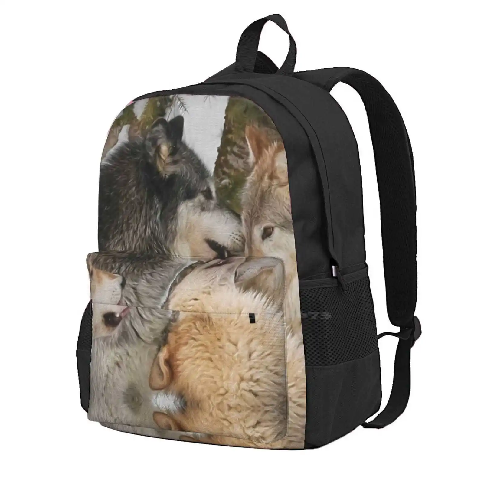 Wolf Pack 3D Print Design Backpack Student Bag Wolf Pack W1386 Wesdotphotography Pacific Northwest Photographer Montana Winter