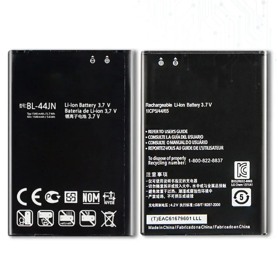 BL-44JH BL-44JN BL-44JR BL-52UH BL-59JH BL-53QH BL-41ZH Аккумулятор для LG Optimus L7 P700 P750 P705 MS770 E440 E460 E455 BL 44JH