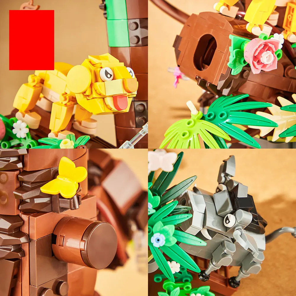 Детская модель строительного блока игрушка Лесное королевство детские игрушки