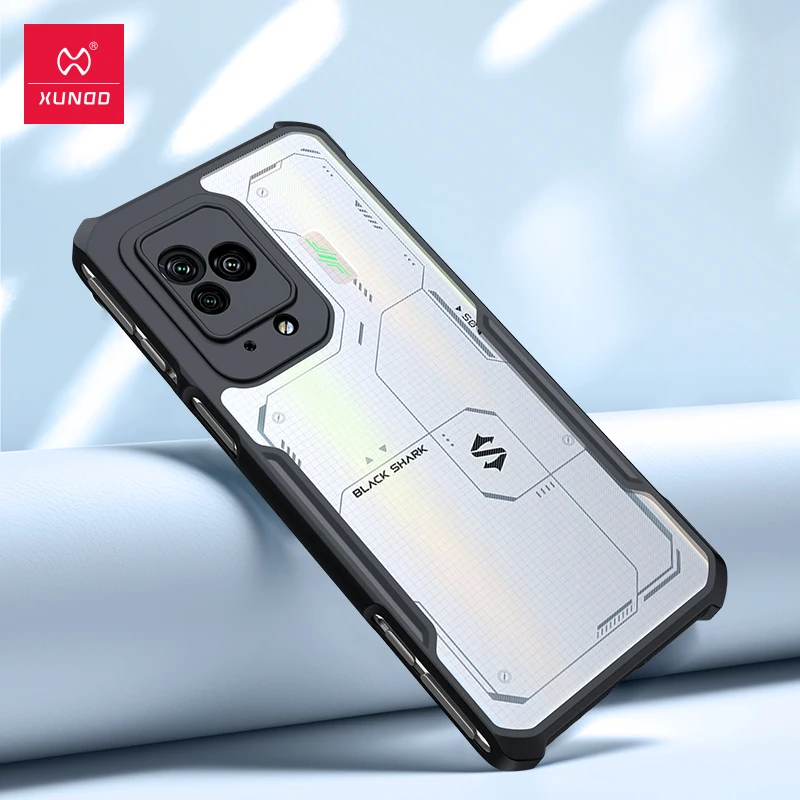 

For Black Shark 5 Pro Case PC +TPU Armor Bumper Airbag Shockproof Protective Clear Back Cover for Black Shark 5 ケース XUNDD