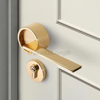 1pcs american style round door lock set retro bedroom door handle lock interior anti theft room safety mute door lock zo02