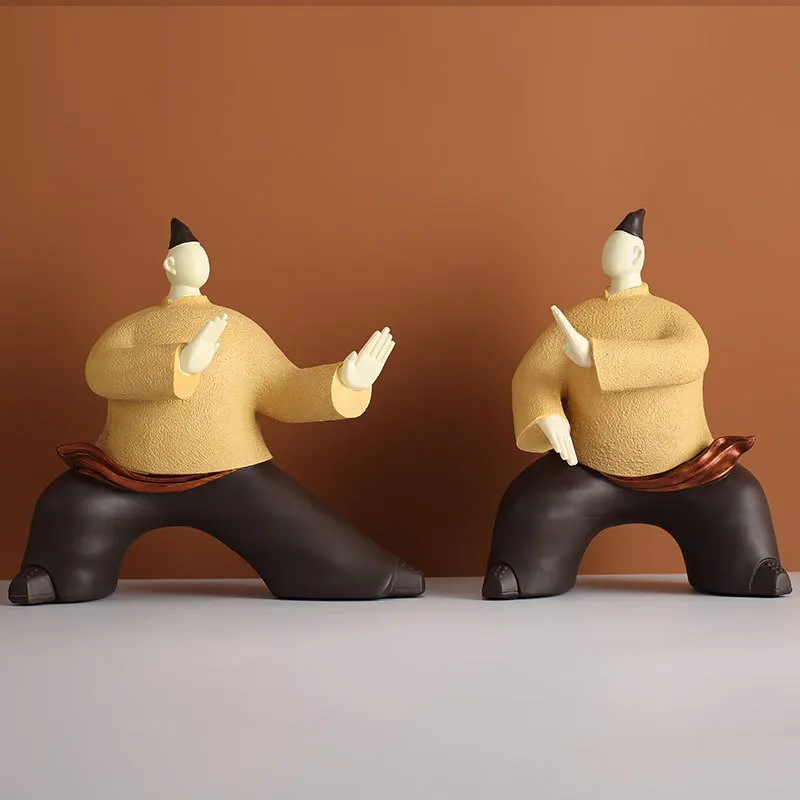 

kungfu Tai Chi Home Exhibition Hall Foyer ModelRoom Resin Process Decorative Ornaments Sculpture Decorations Ornament