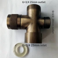 antiqued bronze water splitter shower faucet three way water valve water separator spray nozzle switch one two joint converter