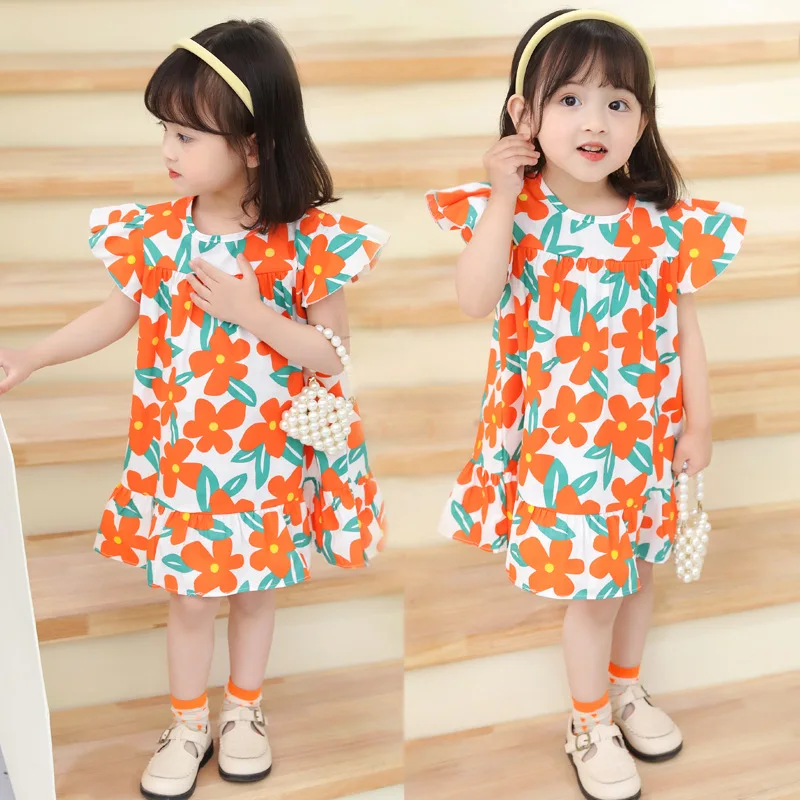 

Toddler Baby Princess Dress Summer Newbron Baby Flowers Dresses Floral Beach Vacation Children Baby Girls Cute Kids Vestidos