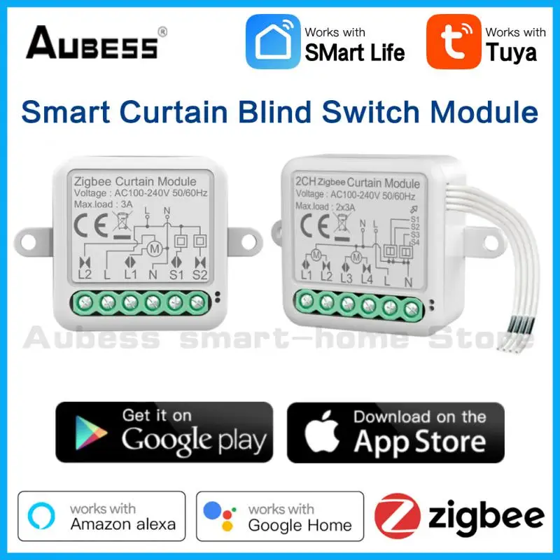 

ZigBee Автоматизация занавесок модуль умные роликовые жалюзи выключатель жалюзи мотор мини таймер управление голосом Alexa Google Home