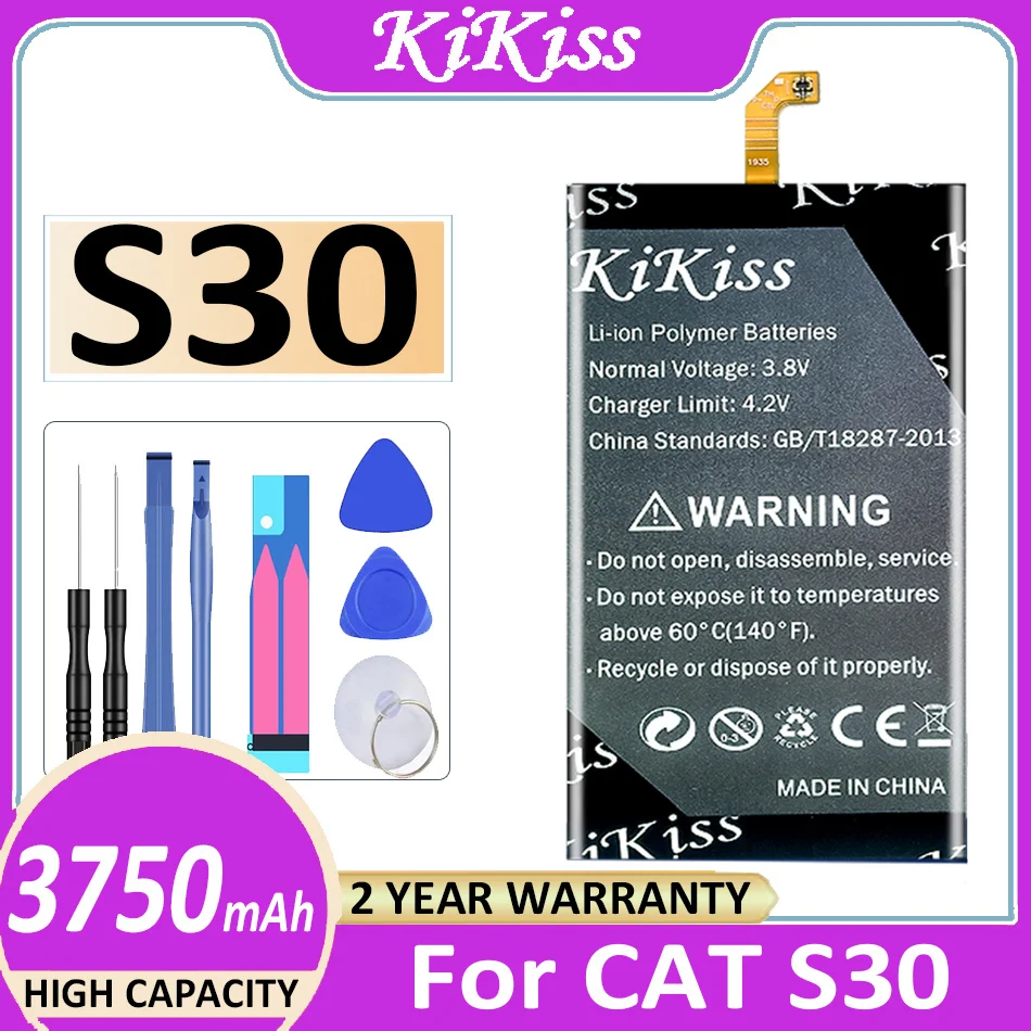 

Original KiKiss Battery S 30 3750mAh for CAT S30 APP-12F-B5595I-CXX-111 Bateria