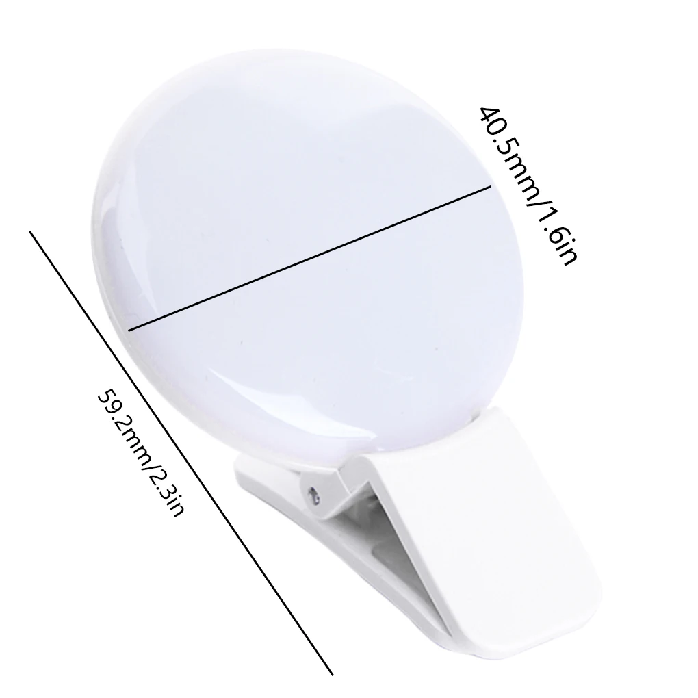 

Mobile Phone LED Flash Light Beauty Fill Lamp 3 Block Enhancing Modes Selfie Ring Light Pink