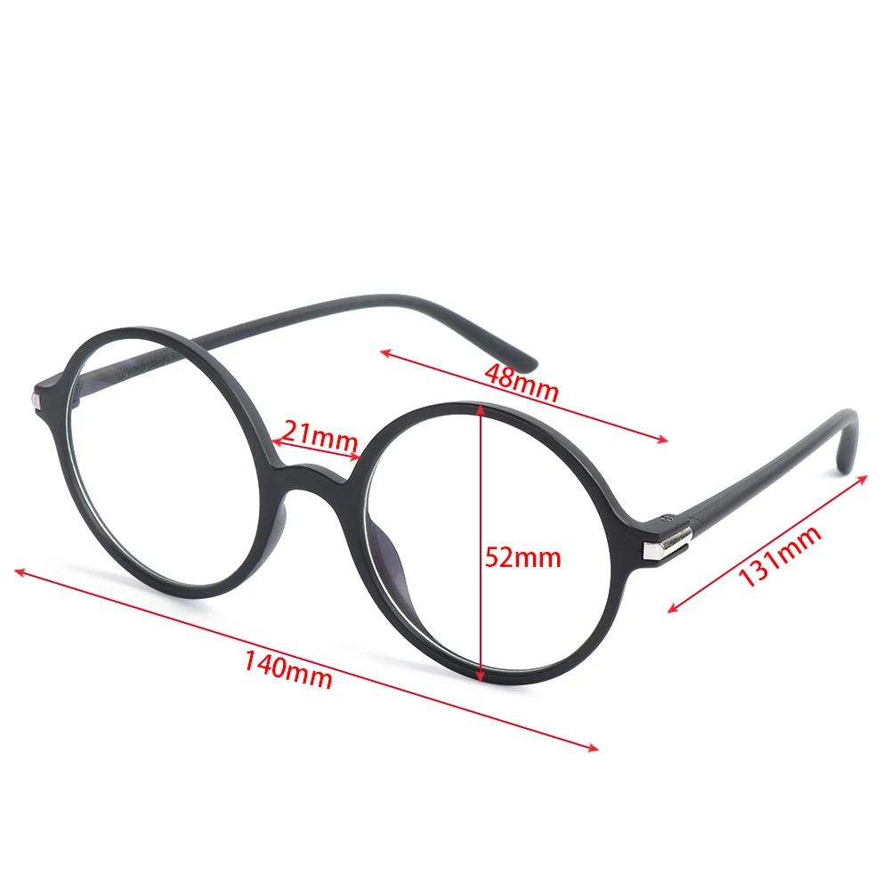 Vintage Round Anti Blue Light Glasses Clear Lens Fashion Plastic Frame Glasses Optical Men Women Eyeglass Frame Fake Glasses images - 6