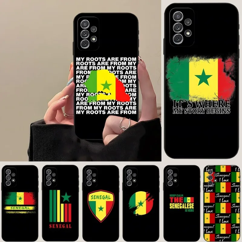 Чехол для телефона с флагом Сенегала для Samsung Note 20 10 9 8 Pro Plus Ultra M40 M80 M20 M31 M10 J7 J6 Prime, Черный силиконовый чехол