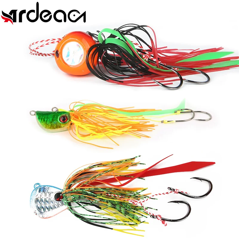 

ARDEA Bream Jig Head Jigging Lure 45g/63g/85g Madai Jigs Inchiku Rubber Skirt for Snapper Deep Sea Metal Fishing Tackle