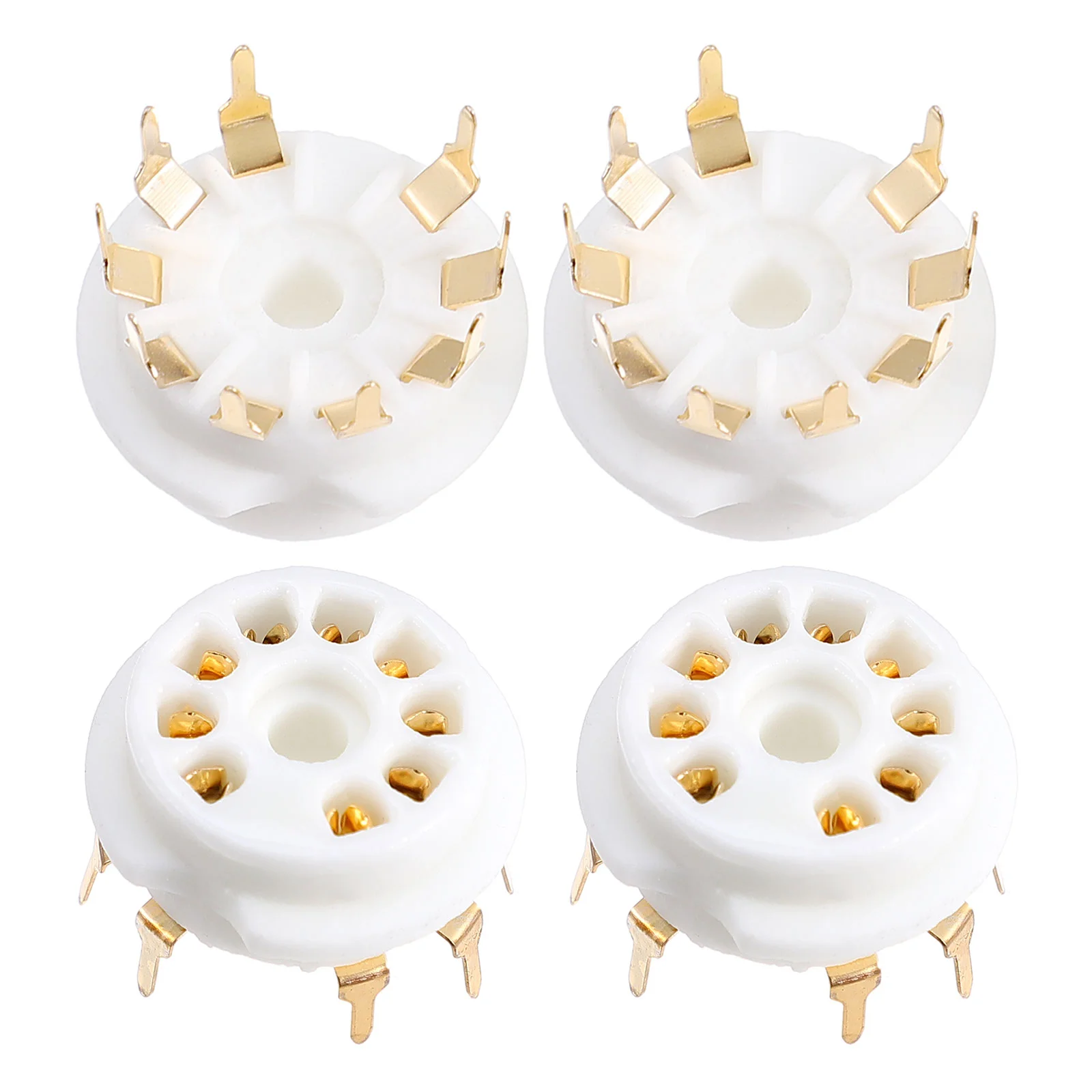 

4pcs Metal Practical Professional 9-pin Tube Base Guitar Socket 9-pin Tube Socket