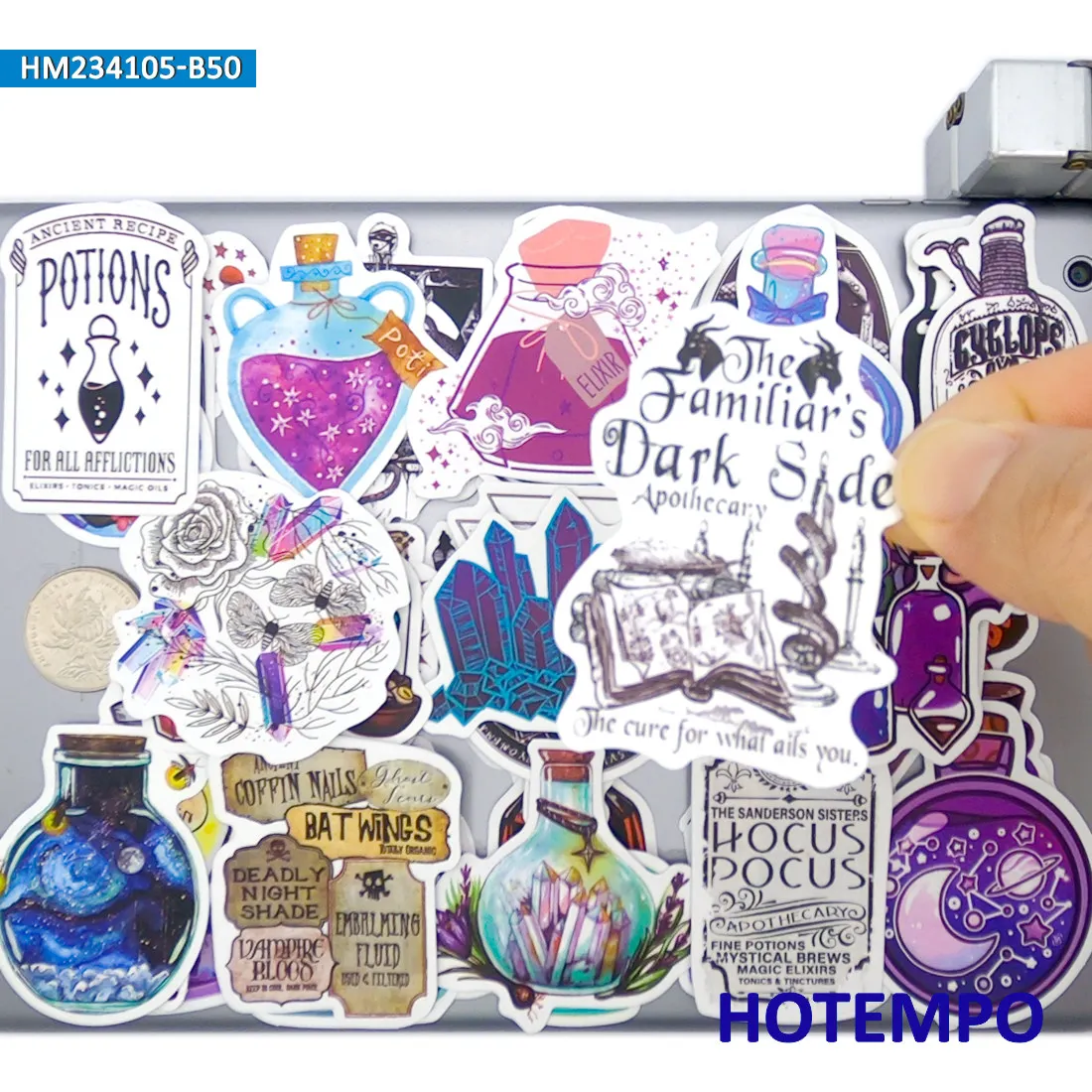 Наклейки на зелья ведьмы-фармацевта Волшебное волшебное пивоварение Ретро