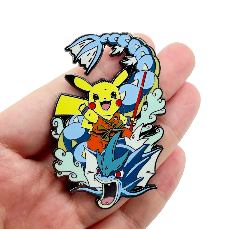 

Pokémon Anime Badges Pikachu Cosplay Enamel Pin Women Lapel Pins for Backpacks Accessorys Friends Gifts