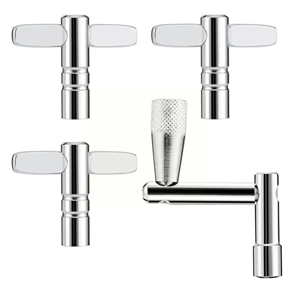 

Набор барабанных ключей с непрерывным движением, 4 шт., стандартный ударный ключ, квадратные детали для настройки, Т-образный ключ, F8P6