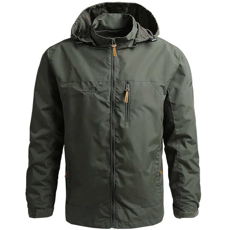 

Ветровка, куртки, мужская верхняя одежда, повседневная водонепроницаемая ветрозащитная дышащая куртка с капюшоном, размера плюс 7XL, военные спортивные походные куртки