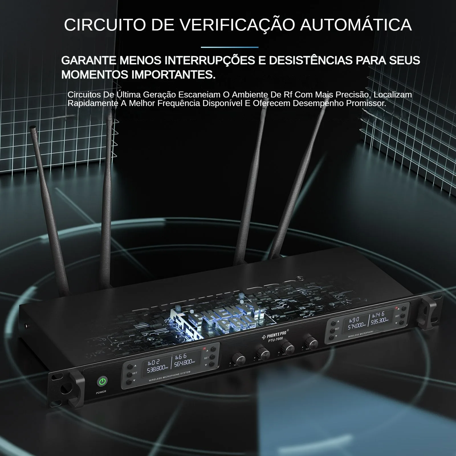 PTU-7000 Phenyx Pro Профессиональная четырехканальная беспроводная микрофонная система