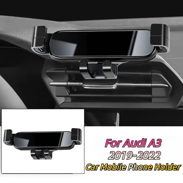

Автомобильный держатель телефона для Audi A3 S3 RS3 8V 8P Q2 GAB SQ2 A1 8X Sportback Гравитационный навигационный кронштейн Зажим для розетки Опорный кронштейн