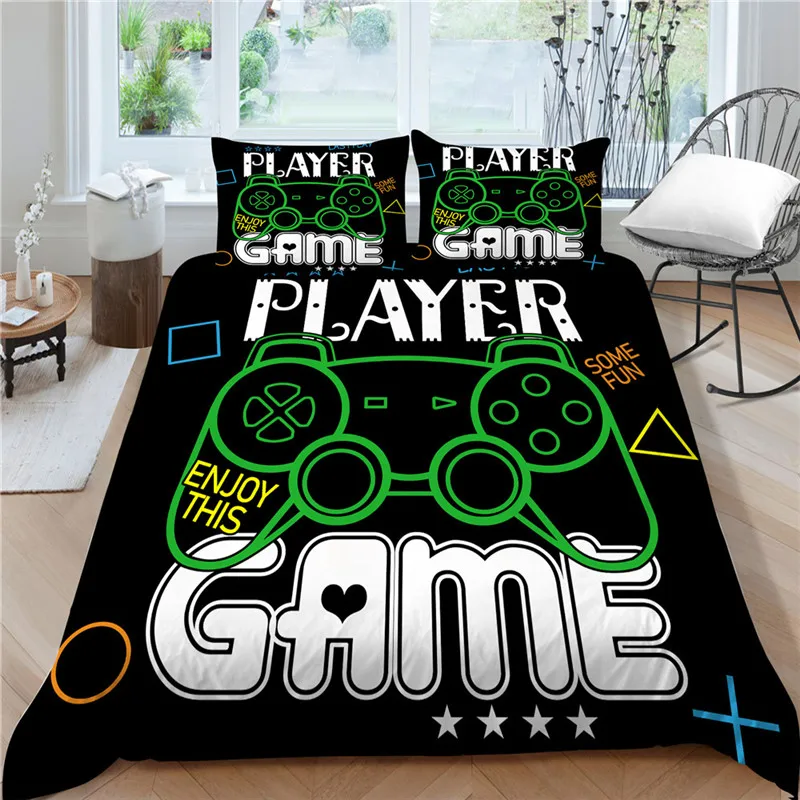 

3D Bedding Set Game Handle Luxury Quilt Covers 2/3 Pcs King Size Duvet Cover for Home Decorations
