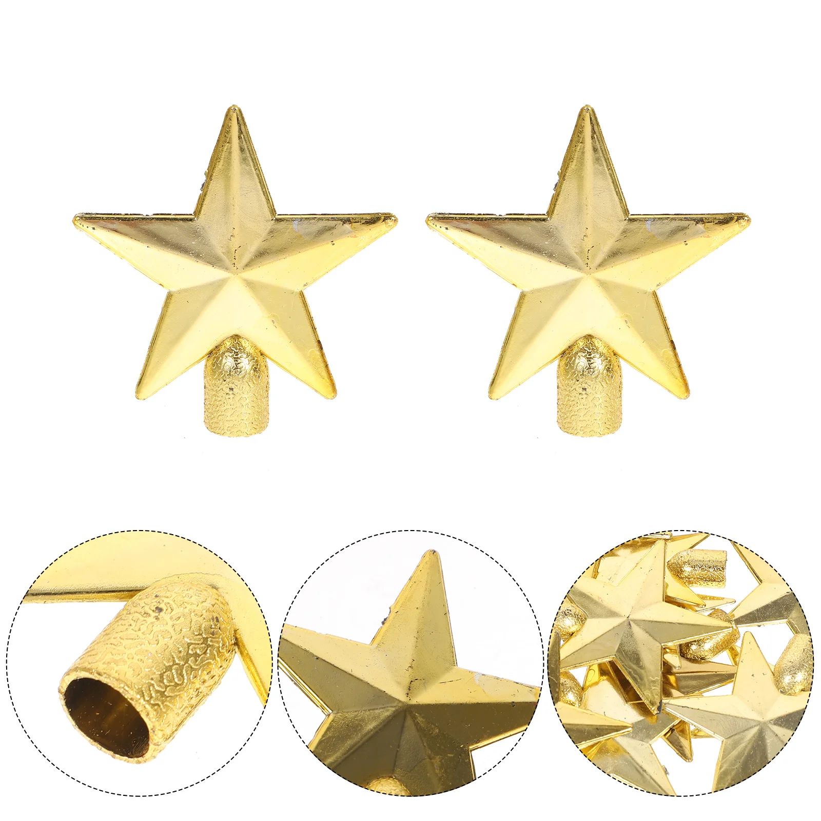 

20 Pcs Household Christmas Ornaments Vintage Home Decor Plastic Star Decoration